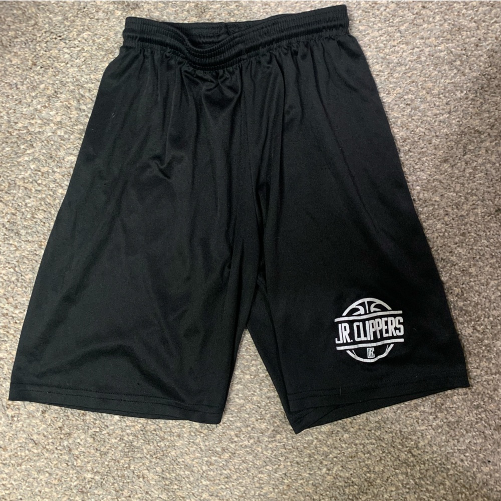 black basketball shorts